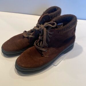 Judith Sport Brown Suede Boot Shows with cuffs